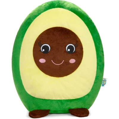 Afbeelding van SQUISHBRUBIES Anna de Avocado Superzachte Pluche Knuffel Kawaii Squishy Speelgoed 35 cm groen en bruin