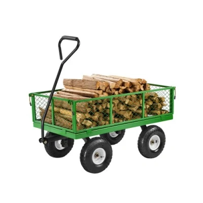 Afbeelding van VEVOR Handkar Transportkar Tuinkar Gereedschapskar 408,23 kg Groen/Zwart