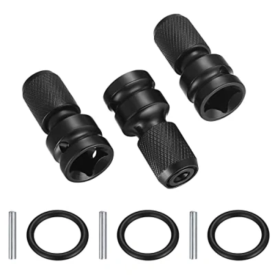 Afbeelding van 3 stuks dopsleuteladapters, 1/2 vierkante aandrijving op 1/4 zeskantige schacht, slagmoersleutel, bithouder