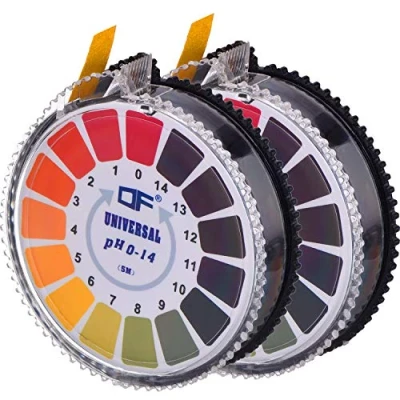 Afbeelding van Universele pH testpapierstroken teststrips rol, waarde volledige bereik 0 14, 2 rollen, 16.4 ft/rol