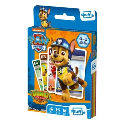 Afbeelding van Shuffle Paw Patrol 4 spellen in 1 7 gezinnen, paren, actie en gevechten kaartspel kinderen familie vanaf jaar