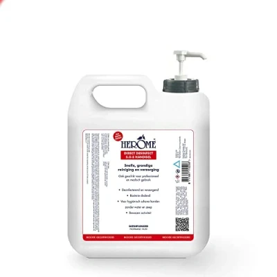 Afbeelding van Herome Direct Desinfect Handgel Sensitive (Parfumvrij) Desinfecterende met 80% Alcohol Beschermt Tegen Bacteriën en Droogt de Handen Niet Uit 10000ml/10Liter Navulstation