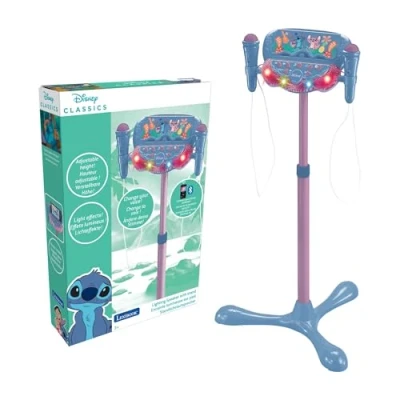 Afbeelding van Stitch microfoon op verstelbare standaard met luidspreker, 2 microfoons en stemeffecten, Bluetooth luidspreker
