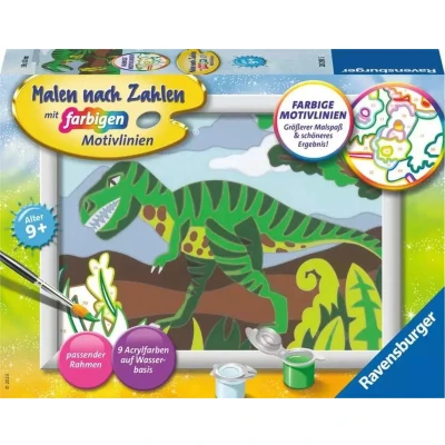 Afbeelding van Ravensburger Schilderen op nummer 20293 Hongerige dinosaurus Kinderen vanaf 9 jaar (DE)
