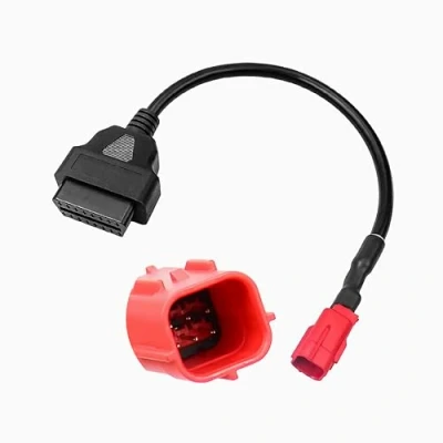 Afbeelding van P17CS Bolwins OBD naar OBD2 adapter, 6 pins 16 pins, diagnose adapter geschikt voor Honda, Suzuki, Yamaha motorfietsen, 33 cm kabel motorfoutdiagnose
