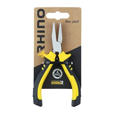Afbeelding van RHINO 125 mm universele mini platte punttang Hoogwaardig staal Lengte Ergonomische handgreep Geschikt voor alle soorten knutselwerk Levenslange garantie Verkrijgbaar in