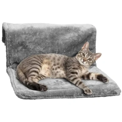 Afbeelding van Navaris hangmat radiator voor katten Kattenmand aan de verwarming Fluffy mand je kat Kattenbed van 40 x 30 26 cm Tot 15 kg