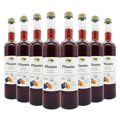 Afbeelding van Bleichhof Pruimensap 100% direct sap, natuurlijk en veganistisch, zonder toegevoegde suiker, verpakking van 8 (8 x 0,47 l)