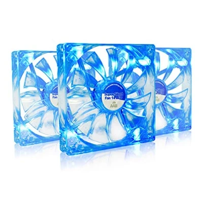 Afbeelding van AABCOOLING Super Silent Fan 14 Blue LED and Efficient 14cm with 4 Anti vibration Pads, Quiet Fan, Air Cooler, 12v PC Case Value Pack 3 Pieces 8,6 dB (A)
