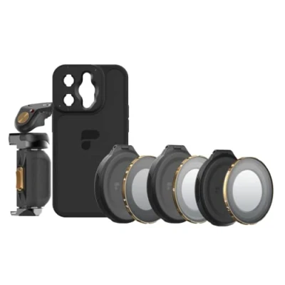 Afbeelding van PolarPro LiteChaser iPhone 14 Pro Max Directors Kit Incl. hoesje Grip VND 3 5 Filter CP Mist Bluetooth Sluiterknop