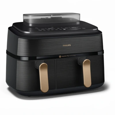Afbeelding van Philips 5000 series NA552/00 Dubbel 9 l Vrijstaand 2750 W Heteluchtfriteuse Zwart
