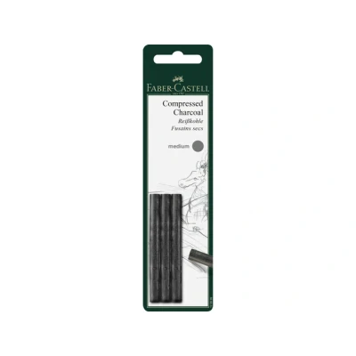 Afbeelding van 10x Houtskool Faber Castell Pitt Monochrome geperst M 3 stuks blister