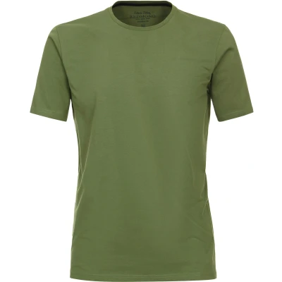 Afbeelding van Redmond Casual Regular Fit T Shirt ronde hals groen, Effen