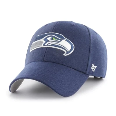 Afbeelding van &#039;47 NFL Seattle Seahawks MVP Unisex honkbalpet, verstelbare klittenbandsluiting, eenheidsmaat, teamlogo, kleur licht marineblauw, marineblauw (light navy), One size