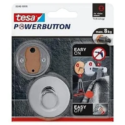 Afbeelding van Tesa 59342 powerbutton premium haak chroom