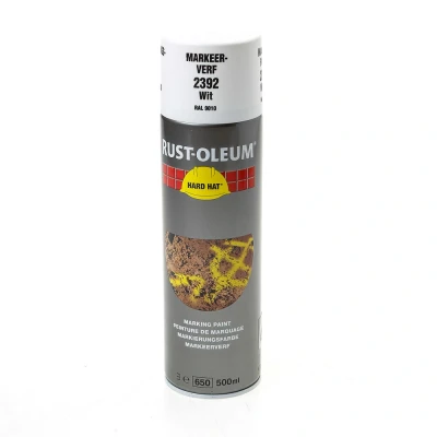 Afbeelding van Rust Oleum Hard Hat markeerverf wit 500ml