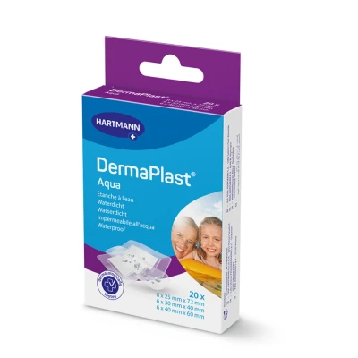 Afbeelding van 3x Dermaplast Waterdichte Pleisters 12x 2 x 6 cm + 8x 8 20 stuks