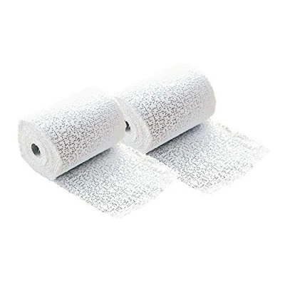 Afbeelding van Höga Snelgipsverband, 10 cm x 3 m, gebruiksklaar gipsverband, ideaal om te knutselen, wit, 2 stuks, (Pack van 2)
