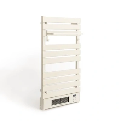 Afbeelding van CREATE WARMTOWEL Pro + rek/elektrische handdoekhouder met verwarming en wifi, plank, 1 stang haken, gebroken wit, 101 x 13 55 cm, 1500 W, 2 standen