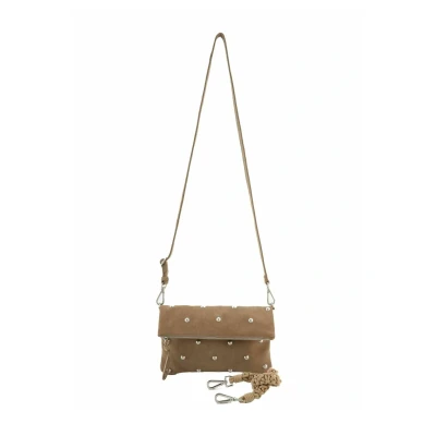 Afbeelding van FredsBruder Endless Beads Koppeltas Leer 28 cm Dames taupe