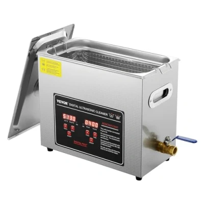 Afbeelding van VEVOR Ultrasone reiniger, roestvrij staal, 349 W, 6 l, ultrasoon reinigingsapparaat met digitale weergave, 0 30 minuten, reiniging geluid voor sieraden, brillen, horloges enz.