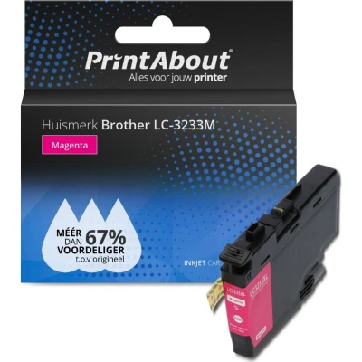 Afbeelding van Huismerk Brother LC 3233M Inktcartridge Magenta