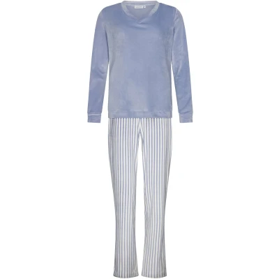 Afbeelding van Pastunette Blue Fog Pyjama/Huispak Fanel/Fleece Maat 36