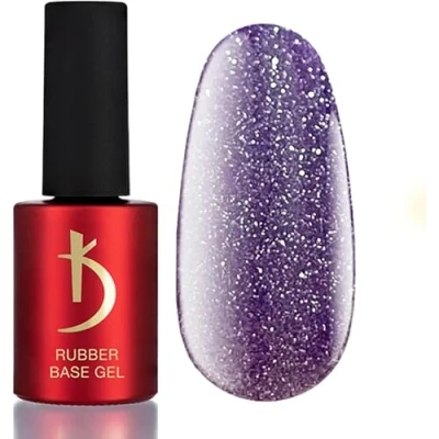 Afbeelding van K Professional Rubber Base Gel Coat Shimmer Violet Glitter Reflective Nail Polish 15ml Onderlak Paars UV Nagellak Nagels LED