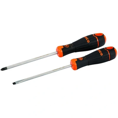 Afbeelding van Bahco Schroevendraaierset BahcoFit rubber greep gleuf Phillips 2 delig B219.012