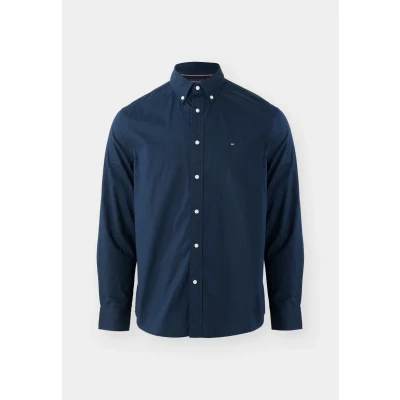 Afbeelding van Tommy Hilfiger CORE FLEX Solid Shirt Overhemd, Heren, Maat: XS, Desert sky
