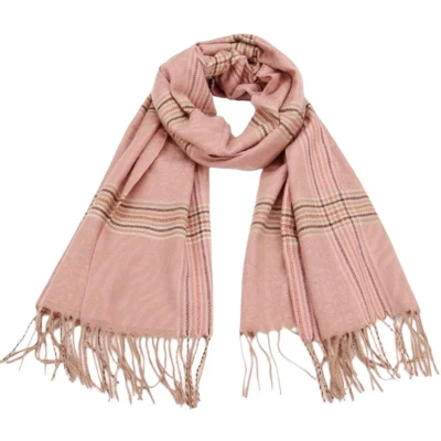 Afbeelding van Sjaal geblokt F23 12 herfst/winter 180/70cm roze