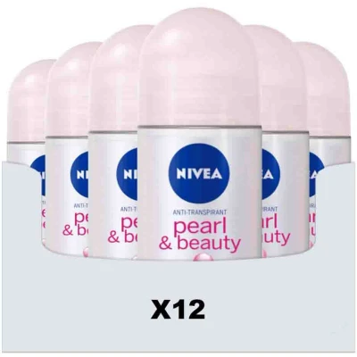 Afbeelding van 12x Nivea Deodorant Pearl&amp;Beauty Roll On 50 ml