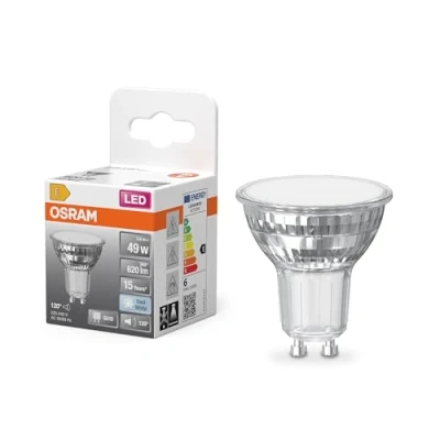 Afbeelding van OSRAM LED Spot Reflector Star PAR16 80, 4000 K neutraal wit, 5,6 W, GU10, 120, 620 lm, 15.000 uur, voor spotverlichting, terreinverlichting, woonkamers