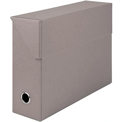 Afbeelding van Rössler Papier 1319452493 S.O.H.O. Archivbox, mit seitlicher Klappe und Griffloch, Taupe, 9,5 x 33,5 25,5 cm, 1 Stück