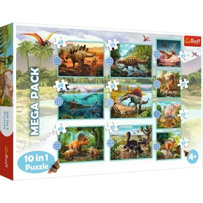 Afbeelding van Trefl Dino`s 10 in 1 puzzel 20/35/48 stukjes