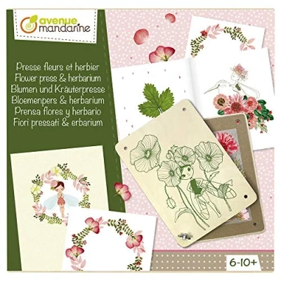 Afbeelding van Avenue Mandarine CO175C creatieve set met bloemen en kruidenpers (eenvoudige handleiding, waarmee kinderen plezier hun creativiteit kunnen ontwikkelen ontvouwen) 1 pak