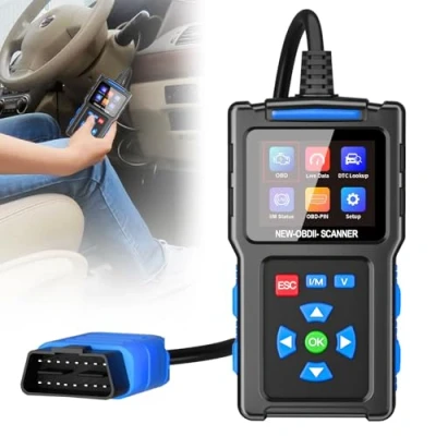 Afbeelding van HOSPAOP OBD2 diagnoseapparaat auto, foutuitlezer, auto diagnosegereedschap voor alle OBD II voertuigen, 9 modi, 13 talen, One Touch I/M, spanningsdetectie, foutcode uitleesapparaat
