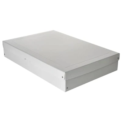 Afbeelding van Originele FALKEN PureBox Pro. Made in Germany. 100 mm hoog DIN A2 ISO 9706 16245 A. Zuurvrije en verouderingsbestendige opbergdoos met deksel geschikt voor archivering archiefdoos