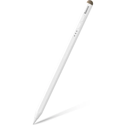 Afbeelding van Baseus Stylus Pen geschikt voor IOS, telefoon en alle iPads vanaf 2018 Palm rejection LED indicator Oplaadbaar Wit