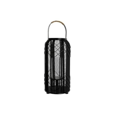 Afbeelding van Kaarshouder Home ESPRIT Zwart Metaal 21,5 x 43,5 cm