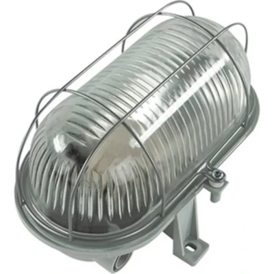 Afbeelding van REV Ovalleuchte Kunstst.LED 7W gr Lamp voor vochtige ruimte LED E27 7 W Warmwit Grijs
