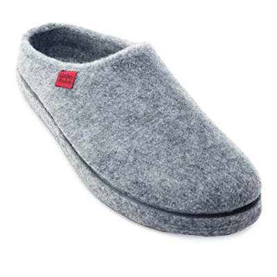 Afbeelding van Andrés Machado Sloffen Jongens/Sloffen Meisjes voor zomer/winter AM001 Buitenzijde in vilt/Rubber zool tegen uitglijden Grijs, EU 39