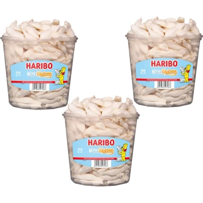 Afbeelding van Haribo Schuim Witte Muizen silo 150 stuks Voordeelverpakking 3