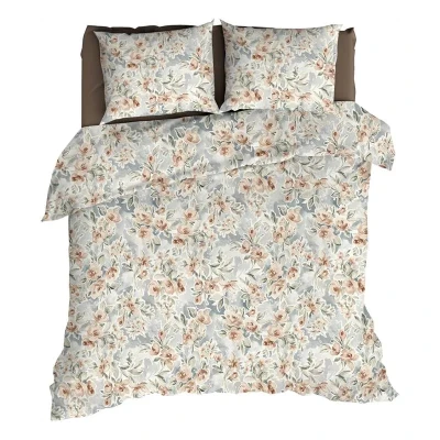 Afbeelding van Dekbedovertrek Romanette Lana Taupe Grijs Flanel 200 x / 220 cm 2 Persoons