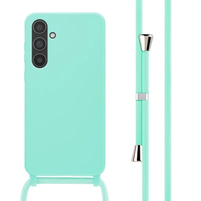 Afbeelding van Samsung Galaxy A35 Hoesje Siliconen en TPU (zacht) iMoshion Softcase/Koordhoesje/Backcover Mintgroen Telefoonhoesje
