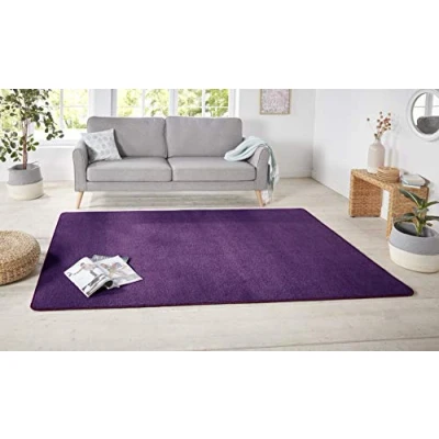 Afbeelding van Modern Effen Vloerkleed Nasty Lila 67x120 Cm