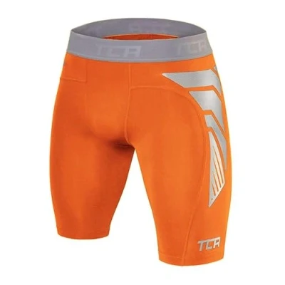 Afbeelding van TCA Mens&#039; and Boys&#039; CarbonForce Pro Compression Base Layer Shorts Thermal Under Gear Orange, M