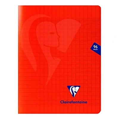 Afbeelding van Clairefontaine 333741C Mimesys Geniet schrift 17x22 cm 48 Blad geruit Séyès Wit papier 90 g Polypro omslag Rood