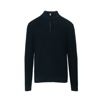 Afbeelding van s.Oliver Strukturierter MIT Troyerkragen Trui, Heren, Maat: Large, Navy