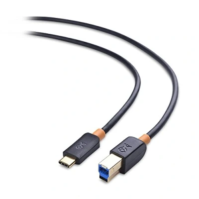 Afbeelding van Cable Matters USB C naar B kabel (USB B/USB kabel) in zwart 2m